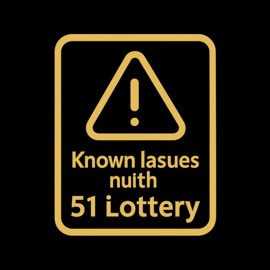 An icon representing known issues with 51 Lottery.