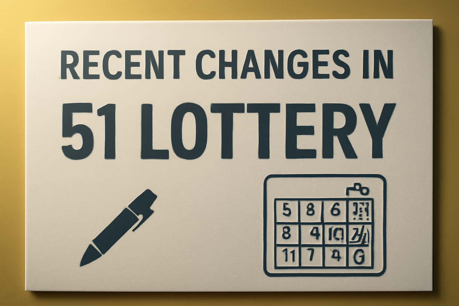 Informational graphic representing updates in 51 Lottery.