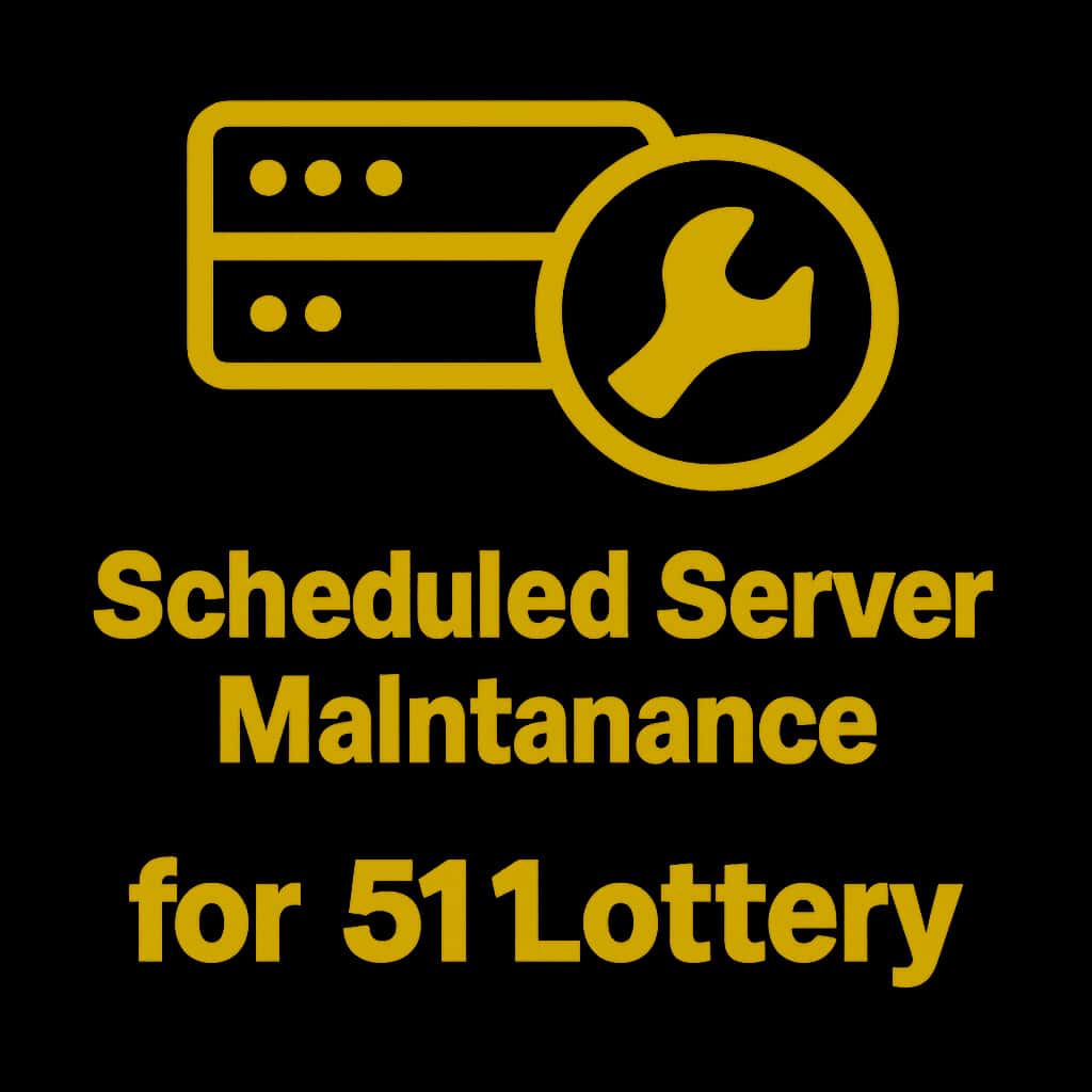 Icon representing scheduled server maintenance for 51 Lottery.
