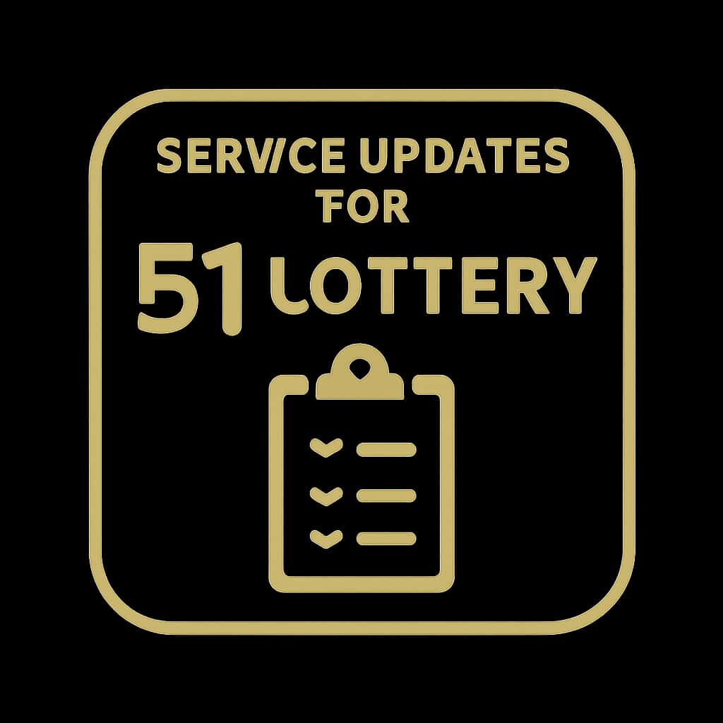 A badge icon representing the updates for 51 Lottery.