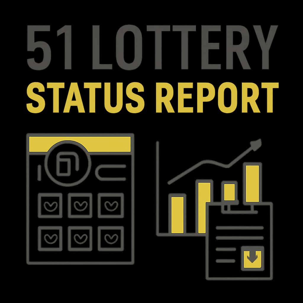 An illustrative diagram of the 51 Lottery status report features.
