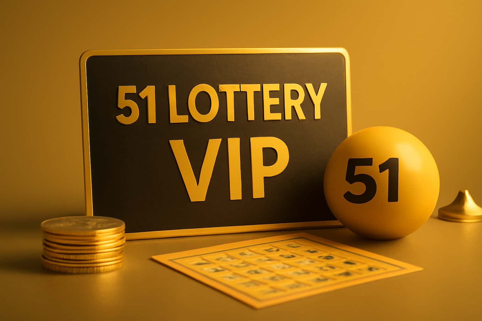 A futuristic visual representation of 51 Lottery VIP.