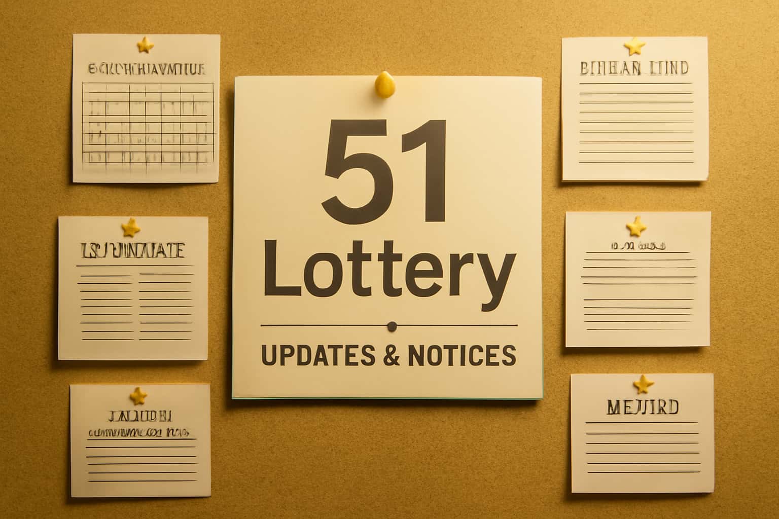 A professional representation of 51 Lottery Updates & Notices.
