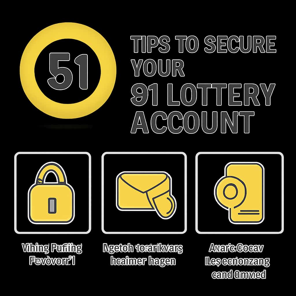 Illustration depicting security techniques for lottery accounts.